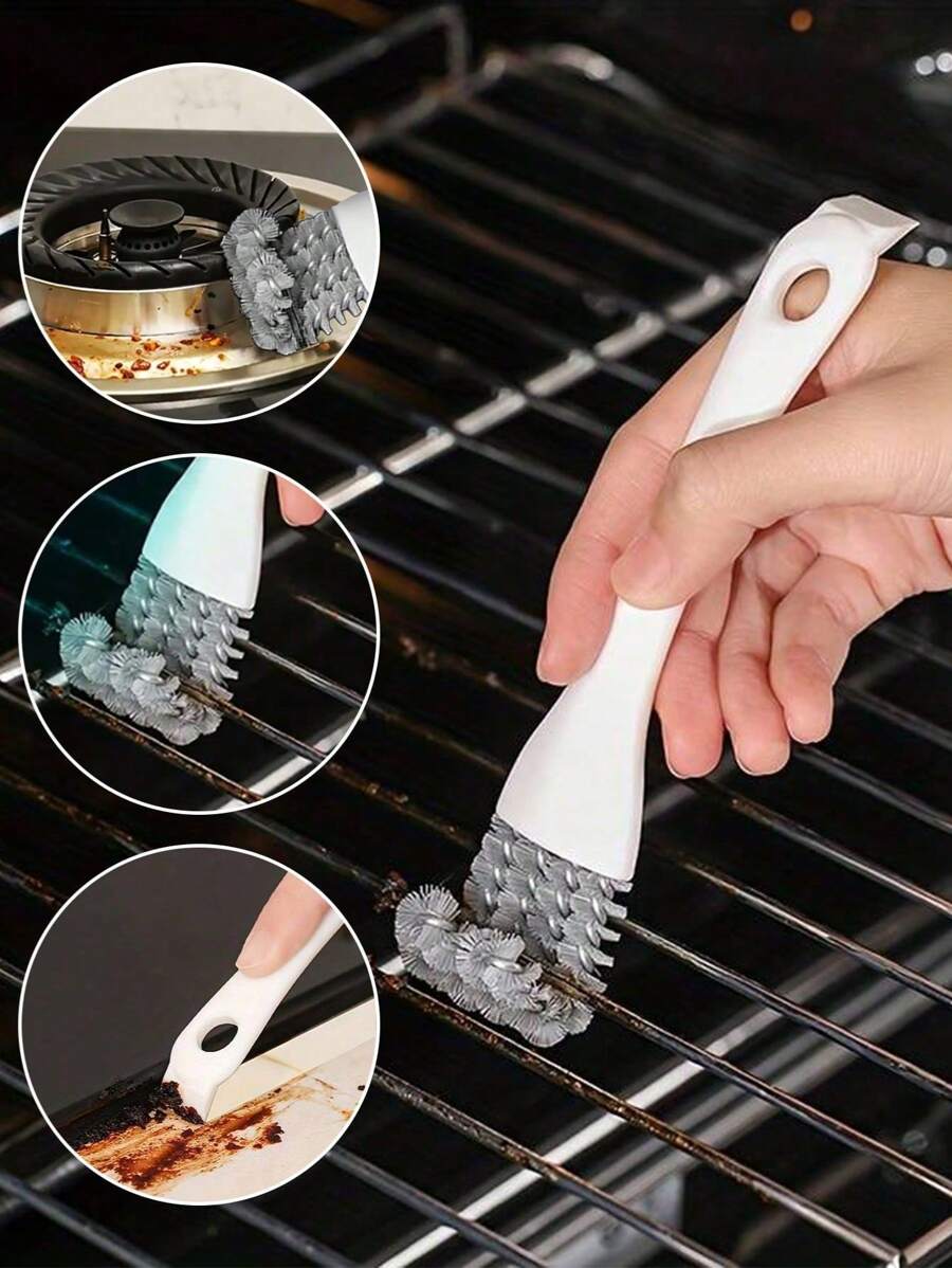 1pc Grill Cleaning Brush, Gap Cleaning Brush, Kitchen Stove Sink Oven Countertop Cleaning Brush, Cleaning Supplies,Coffee Machine Cleaning Brush