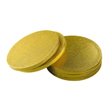 JiaWang 8/10/12 Inch Greaseproof Round Cake Drums Disposable Sturdy CorrugatedCake Board 1.2cm Thickness Full Wrap Edge Cake Base For Heavy Or Multi-Tiered Cakes Pizza Base - Multicolor - View 6