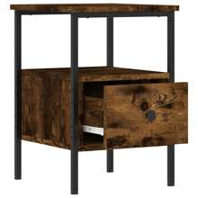 VidaXL Bedside Tables 2 Pcs Smoked Oak 34x36x50 Cm Wood Material
