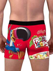Men's Snack & Digital Print Breathable Comfortable Boxer Briefs - Multicolor - View 5