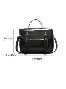 Vintage stijl handtas met handvat, grote capaciteit werk/reis/winkeltas schoudertas