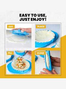 3-Piece Multifunctional Dough Press, 2-In-1 Dumpling Wrapper Maker, Creative Dumpling Making Tools, Dough Press, DIY Dumpling Maker, Manual Dumpling Maker, Plastic Pastry Former With Crimping Edge And Pie Press, For Making Dumplings, Handmade Pies, Dumplings, Kitchen Gadgets - Multicolor - View 6