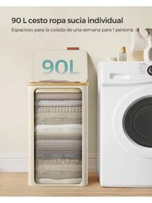 SONGMICS Laundry Baskets - White - View 2