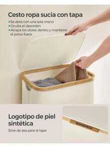 SONGMICS Laundry Baskets - White - View 3