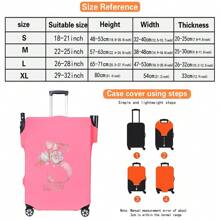 Customized Exclusive New Luggage Cover, Suitable For 18-32 Inch Fashion Bags, Thicker Elastic Dust Bags, Bags, Travel Accessories, Luggage Protection Box - Pink - View 5