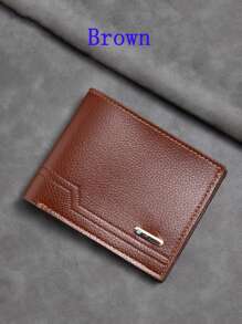 1 男士钱包 时尚休闲 荔枝纹软钱包 多卡位 大容量 短款小钱包 - 彩色 - 查看 3