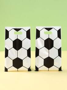 10/25/50 piezas Bolsas de regalo con tema de fútbol, bolsas, bolsas con patrones en blanco y negro con tema de fútbol para envoltura de regalos de fiesta de cumpleaños, baby shower, regalos de fans, suministros para fiestas