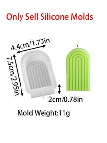 1 件 U 型拱形香薰蜡烛硅胶模具 - 白色 - 查看 11
