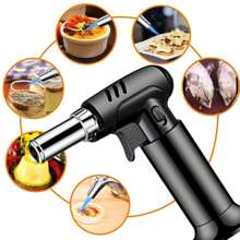 NetHong Butane Gas Blow Torch Burner Welding Auto Ignition Soldering BBQ Flame Thrower - Black - View 3