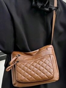 New All-In-One Atmosphere Middle-Aged Women Bag Mother Bag Multi-Layer Soft Leather Crossbody Bag Mother-In-Law Bag Oblique Backpack - Brown - View 5