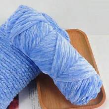 Pacote com 1 fio de poliéster chenille, 100 g cada, fio grosso para tricô de crochê em cores sortidas para artesanato, chapéus, cobertores, cachecóis - fio de lã macio e grosso para projetos de crochê para iniciantes e adultos - Multicolorido - Ver 16