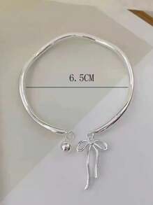 1 件简约基本款扭曲光滑手镯，适合女性日常佩戴