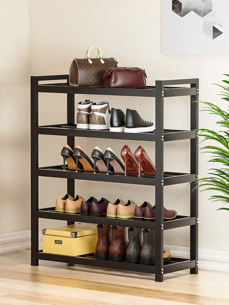 1pc Multi-Layer Carbon Steel Shoe Cabinet, Multi-Size Selection, Sturdy And Durable Shoe Changing Stool/Shoe Storage Rack, Suitable For Doorstep/Dormitory/Rental House
