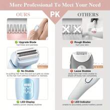 脱毛器女士双头剃毛器私处毛发修剪器电动剃须刀女士脱毛器 - 彩色 - 查看 8