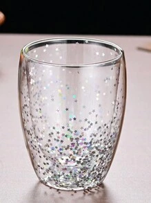 1 件双层玻璃圣诞杯，耐热闪光流动圣诞杯回到学校 - 多色 - 查看 16