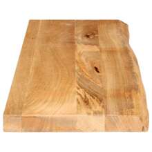 Live Wood Table Top 140x20x2.5 Cm Solid Natural Design - Brown - View 3
