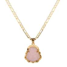 dollrinboy 1 chiếc dây chuyền mặt Phật mạ vàng 14K, unisex, dây xích dẹt 3mm. - Phật - Xem 13