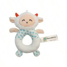 Baby Toys Crinkle Paper BB Stick Round Rattle Baby Soother Round Rattle Cartoon Animal Grab Stick, Suitable For 0-3 Years Old Babies