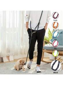 免手持反光斜挎牵引绳，多功能跑步牵引绳，宠物牵引绳，防丢绳 - 彩色 - 查看 3