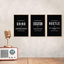 3pcs Unframed Canvas Prints, Motivational Wall Art For Home Decor, Gifts For Friends, Living Room, Bedroom, Office, Kitchen, Waterproof Paintings, Printed Artwork,Poster Birthday Graduation