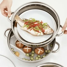 1 件，蒸锅，不锈钢蒸煮一体锅带盖，电磁炉、煤气炉、电炉通用，厨房用具，厨房小工具，厨房配件，家庭厨房用品 - 查看 11