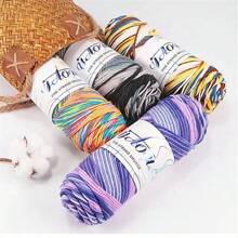 4 Ovillos de 5 cabos de Hilo de leche para bebé multicolor degradado, peso grueso para manualidades DIY como muñecas, bufandas, zapatos