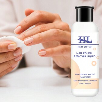 Nagellacksborttagning - 2-i-1-formula, sliplösning för polynaglar, gelnaglar och gelnagellacksborttagning 75 ml, anti-stick nagelrengöring, gelnagelborttagning, polynagelförlängningsvätska, formande vätska