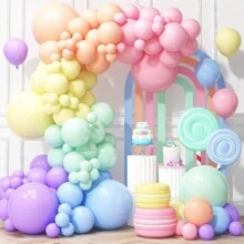 189PCS 5/10/18 Inch Pastel Rainbow Balloon Assorted Colors Arch Garland DIY Kit, Bộ bóng bay cao su Macaron cho tiệc sinh nhật, tiệc cưới, lễ đính hôn, kỷ niệm, chủ đề trang trí tiệc - Nhiều màu - Xem 5