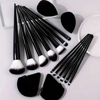 13支化妆刷、2套化妆海绵、2个化妆粉扑、美妆工具、眼影、腮红专业刷、化妆刷套装、化妆刷套装、化妆刷套装、完整化妆套装、化妆刷套装、完整化妆套装、化妆刷套装、化妆刷套装、化妆礼盒套装