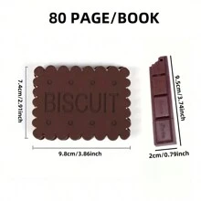 Set de 80 páginas de cuaderno de bolsillo con aroma a crema de chocolate y bolígrafo con forma de chocolate, bloc de notas desprendible, regalo divertido y útiles de oficina para amigos - Multicolor - Ver 2