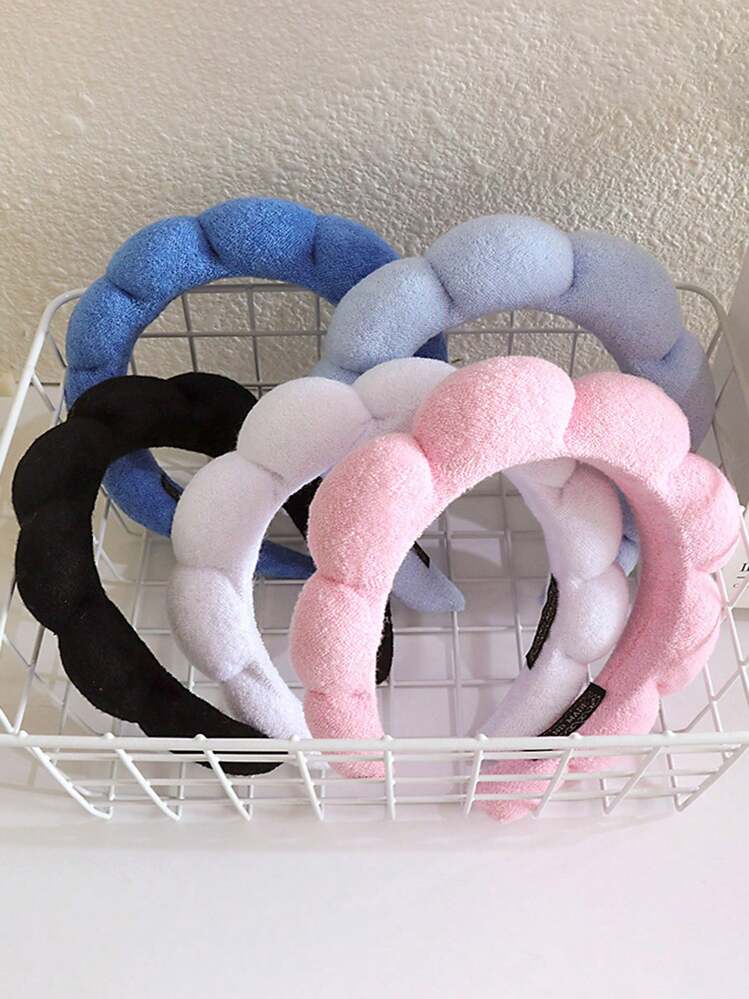 1pc Braided Sponge Headband High Crown SPA Hairband Accessory Home Bathroom Decor Fall Decor Back To School