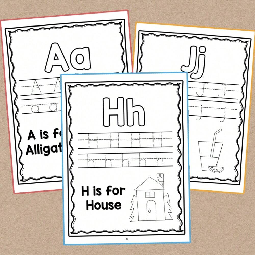 ABC Alphabet Handwriting Practice Workbook, Tracing Letters: 28 ...