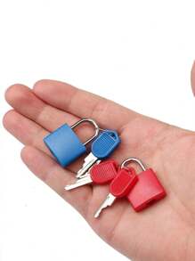 1 pieza Candado de equipaje personalizado, candado de maleta, resistente y duradero, a prueba de agua, mini candado con llave de cobre, adecuado para casilleros, maletas, cajas - Multicolor - Ver 6