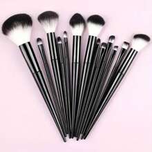 13 Cosmetic Brushes, 2 Cosmetic Sponge Sets, 2 Cosmetic Powder Puffs, Beauty Tools, Eye Shadow, Rouge Professional Brush,Brush Set,Makeup Brush Kit,Make Up Brush Set,Make Up Set Complete,Makeup Brush Set,Complete Makeup Kit,Brush Kit,Brushes Makeup Set,Makeup Gift Set,Set,Giveaways,Professional Makeup Brushes,Complete Makeup Set - Black - View 12