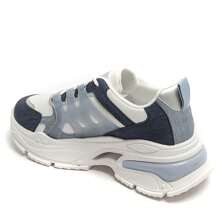 Fashionable Versatile Casual Everyday Thick Sole Sneakers - Blue - View 3