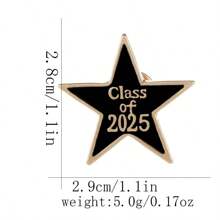 1 件 2025 毕业帽金属珐琅翻领别针，学生纪念礼物，圣诞节、新年、情人节节日礼物