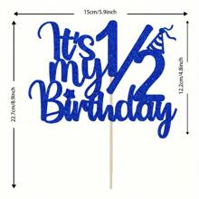 六个月的爱情蛋糕装饰，半岁生日蛋糕装饰，生日派对装饰，一岁生日蛋糕装饰，半岁生日派对用品，拍照道具，圣诞节 - 彩色 - 查看 7