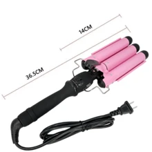 FD Triple Barrel Wave Hair Curler 25mm Each Barrel Curling Iron Beach Wave Curling Iron 3 Barrels 1 Inch Ceramic Electric Hair Styling Tool Hair Styling Tool For Women Create Beautiful Waves With Ease
