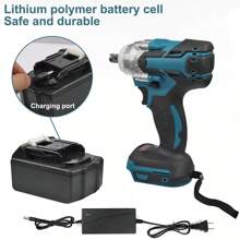 Cordless Electric Impact Wrench Gun 1/2'' High Power Driver With Li-Ion Battery Tools - US A Type Plug(110-127V) - View 7