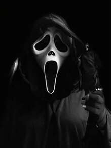 1 件 Funny World 成人尖叫派对服装面具，恐怖化妆舞会节日派对角色扮演鬼屋头饰。 - 彩色 - 查看 4