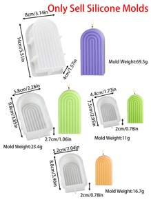 1 件 U 型拱形香薰蜡烛硅胶模具 - 白色 - 查看 2