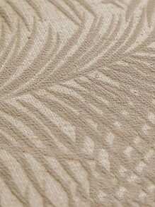 1Piece,Rustic Leaf Pattern Chenille Jacquard Curtains,Room Darkening Blackout Grommet Top Panels, Thermal Insulation All-Season Drapes For Various Room Types