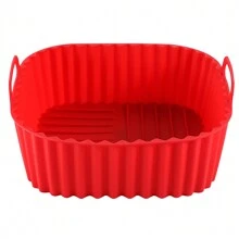 厨房 空气炸锅内胆 空气炸锅硅胶烤盘 烤箱可重复使用披萨炸鸡篮 硅胶模具 烘焙工具 厨房配件 厨房小工具 - 彩色 - 查看 10