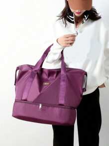 1 Túi du lịch thời trang bằng nylon chống thấm nước và chống mài mòn dành cho nam và nữ dành cho sinh viên đại học khi đi du lịch trở lại trường để tập thể dục Túi xách tay Túi xách tay Túi tập thể dục Túi cuối tuần cho kỳ nghỉ kinh doanh Túi hành lý ngày lễ Túi qua đêm cho vali Túi du lịch Túi du lịch cho hành lý Túi xách tay Túi đại học Túi hành lý Túi cuối tuần Túi bệnh viện Túi mùa đông cho trường học Phụ kiện trường học Đồ dùng học tập - Màu đỏ tím - Xem 4