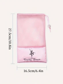 1/3pcs Pink/Black Portable Ballet Shoes Storage Bag, Gymnastics/Ballet Dancer Drawstring Handbag, Reusable Stylish Dance Bag