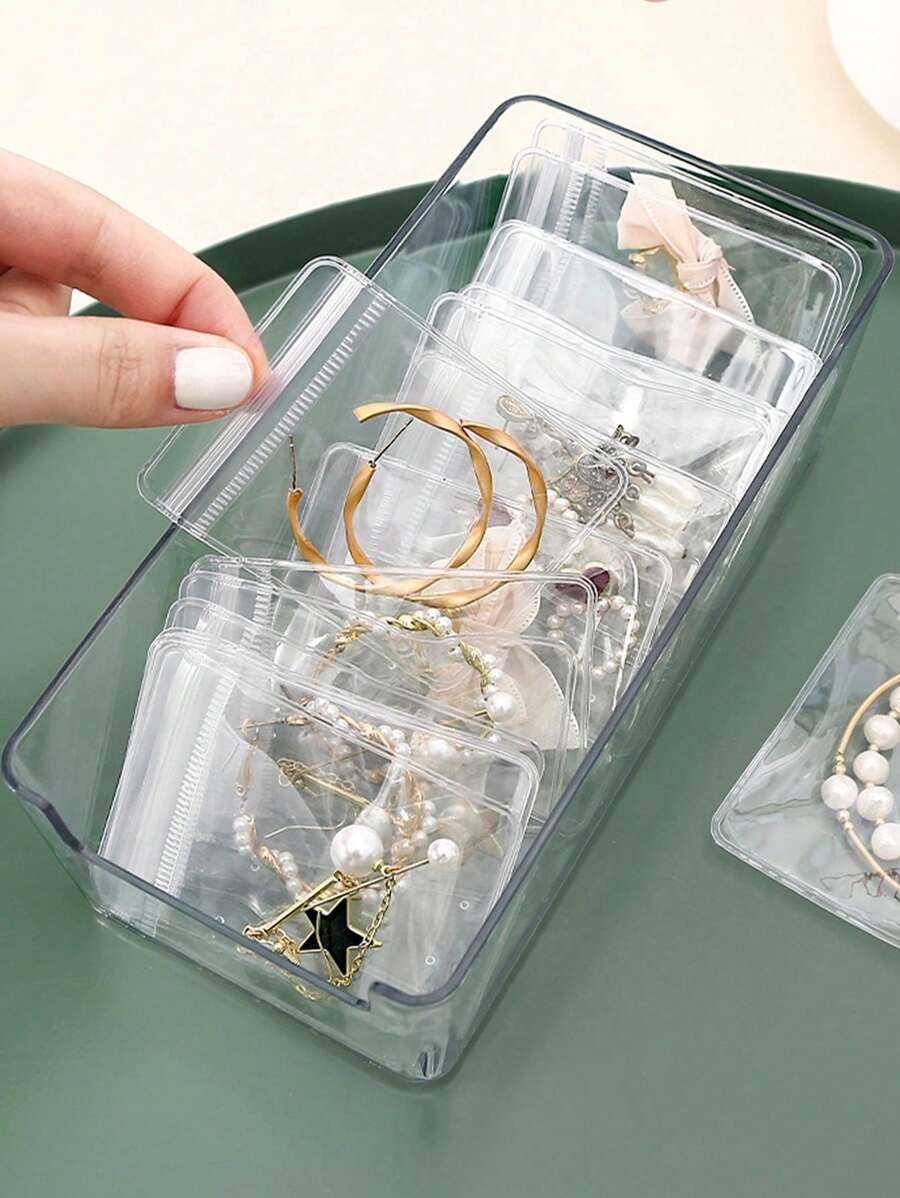 10/20/30pcs Jewelry Storage Bags, Earrings & Small Accessories, Compact & Convenient Jewelry Storage Bags - Clear - View 1