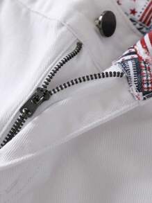 Men's Ripped Non-Stretch Regular Fit Straight-Leg Denim Pants Jeans - trắng - Xem 6