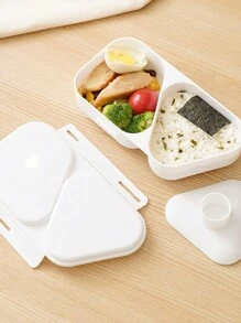 1pc DIY Sushi Rice Ball Mold, Triangle Onigiri Mold, Convenient Bento Box Accessories, Food Supplement Tool - White - View 4