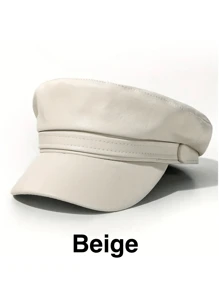 Elegant PU Leather Flat Top Beret Hat For Women - Adjustable Military Navy Hat With British Style - Perfect For Painting And Fashionable Outfits - Multicolor - View 14