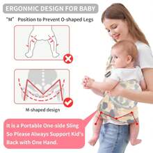Baby Sling Carrier, Child Compact Hipseat One-Shoulder Carrier Portable Lightweight Baby Carrier Sling Hip Newborn To Toddler For Infants Carrying Up To 35 Lbs - camo - View 4